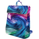 Water Paint Flap Top Backpack