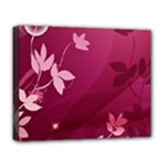 Pink Flower Art Deluxe Canvas 20  x 16  (Stretched)