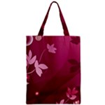 Pink Flower Art Zipper Classic Tote Bag