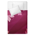 Pink Flower Art Duvet Cover Double Side (Single Size)