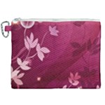 Pink Flower Art Canvas Cosmetic Bag (XXL)