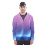 Purple Blue Wave Men s Hooded Windbreaker