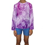 Purple Bubble Art Kids  Long Sleeve Swimwear