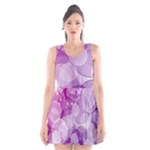 Purple Bubble Art Scoop Neck Skater Dress