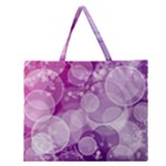 Purple Bubble Art Zipper Large Tote Bag