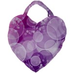 Purple Bubble Art Giant Heart Shaped Tote