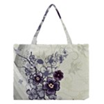 Purple Flower Art Medium Tote Bag