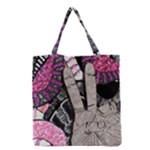 Peace Hand Art Grocery Tote Bag