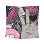 Peace Hand Art Square Tapestry (Small)