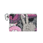 Peace Hand Art Canvas Cosmetic Bag (Small)