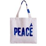 Peace Bird Zipper Grocery Tote Bag