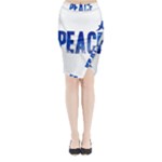 Peace Bird Midi Wrap Pencil Skirt