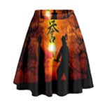 Ninja Sunset High Waist Skirt