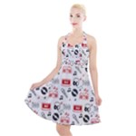 Music Is My Life Halter Party Swing Dress 