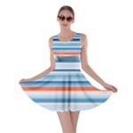 Blue And Coral Stripe 2 Skater Dress