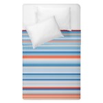 Blue And Coral Stripe 2 Duvet Cover Double Side (Single Size)