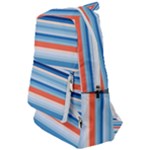 Blue And Coral Stripe 2 Travelers  Backpack