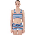 Blue And Coral Stripe 2 Work It Out Gym Set