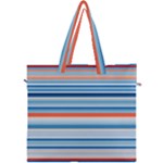 Blue And Coral Stripe 2 Canvas Travel Bag