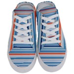 Blue And Coral Stripe 2 Half Slippers