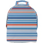 Blue And Coral Stripe 2 Mini Full Print Backpack