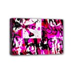 Pink Checker Graffiti Mini Canvas 6  x 4  (Stretched)