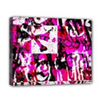 Pink Checker Graffiti Canvas 10  x 8  (Stretched)