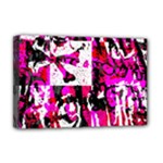 Pink Checker Graffiti Deluxe Canvas 18  x 12  (Stretched)