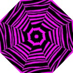 Pink Zebra Folding Umbrella
