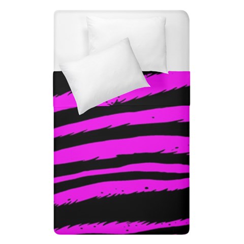 Pink Zebra Duvet Cover Double Side (Single Size) from UrbanLoad.com