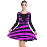 Pink Zebra Plunge Pinafore Dress