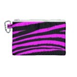 Pink Zebra Canvas Cosmetic Bag (Medium)