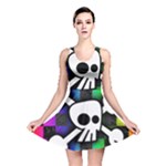 Checker Rainbow Skull Reversible Skater Dress