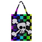 Checker Rainbow Skull Classic Tote Bag