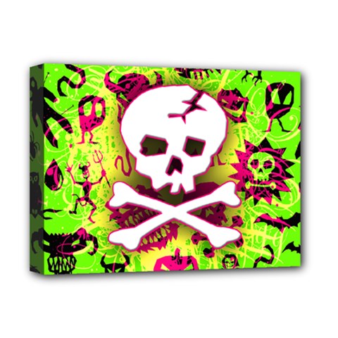 Deathrock Skull & Crossbones Deluxe Canvas 16  x 12  (Stretched)  from UrbanLoad.com