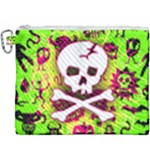 Deathrock Skull & Crossbones Canvas Cosmetic Bag (XXXL)