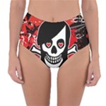 Emo Girl Skull Reversible High-Waist Bikini Bottoms