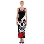 Emo Girl Skull Fitted Maxi Dress