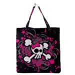 Girly Skull & Crossbones Grocery Tote Bag