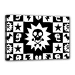 Gothic Punk Skull Canvas 18  x 12  (Stretched)