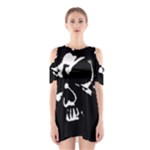 Gothic Skull Shoulder Cutout One Piece Dress