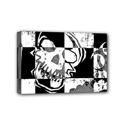 Grunge Skull Mini Canvas 6  x 4  (Stretched) from UrbanLoad.com