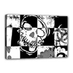 Grunge Skull Canvas 18  x 12  (Stretched)