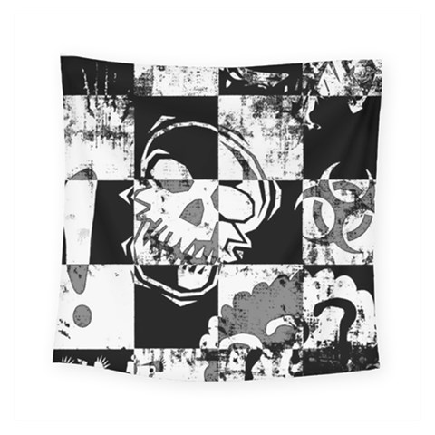 Grunge Skull Square Tapestry (Small) from UrbanLoad.com