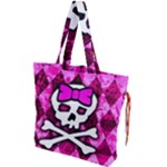 Pink Bow Princess Drawstring Tote Bag