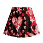 Love Heart Splatter Mini Flare Skirt