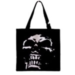 Morbid Skull Zipper Grocery Tote Bag