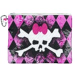 Pink Diamond Skull Canvas Cosmetic Bag (XXL)