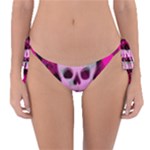 Pink Plaid Skull Reversible Bikini Bottom