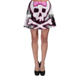 Pink Skull Scene Girl Skater Skirt